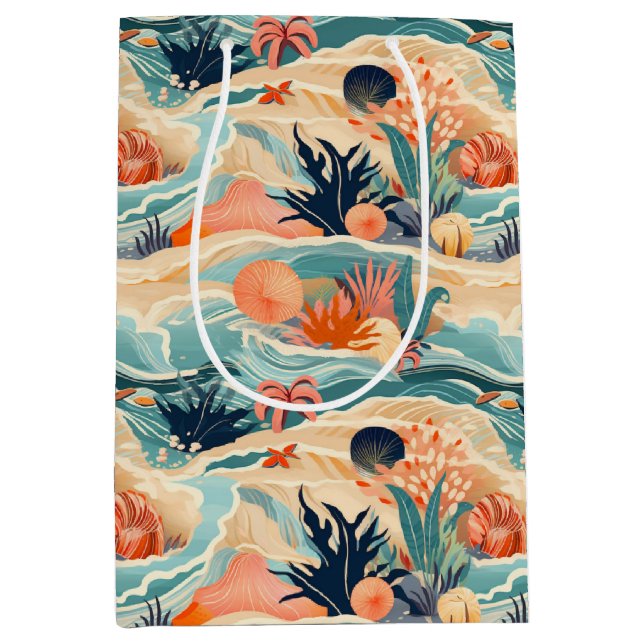 Beach Sea Life Medium Gift Bag (Front)