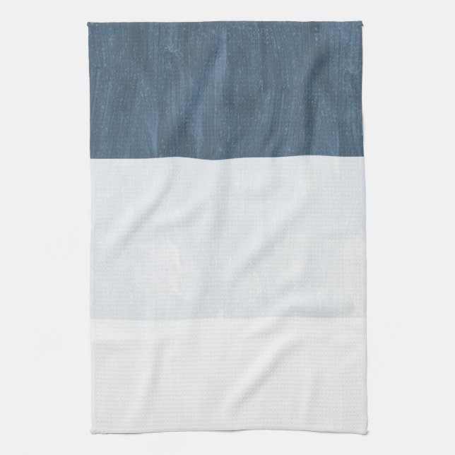 Beach Sea Ocean White Blue Tea Towel (Vertical)
