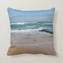 Beach Sea Sand Throw Pillow