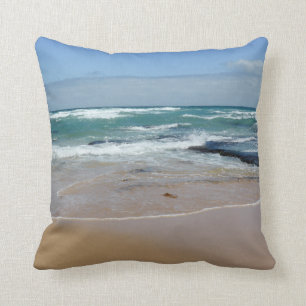 Beach Sea Sand Throw Pillow