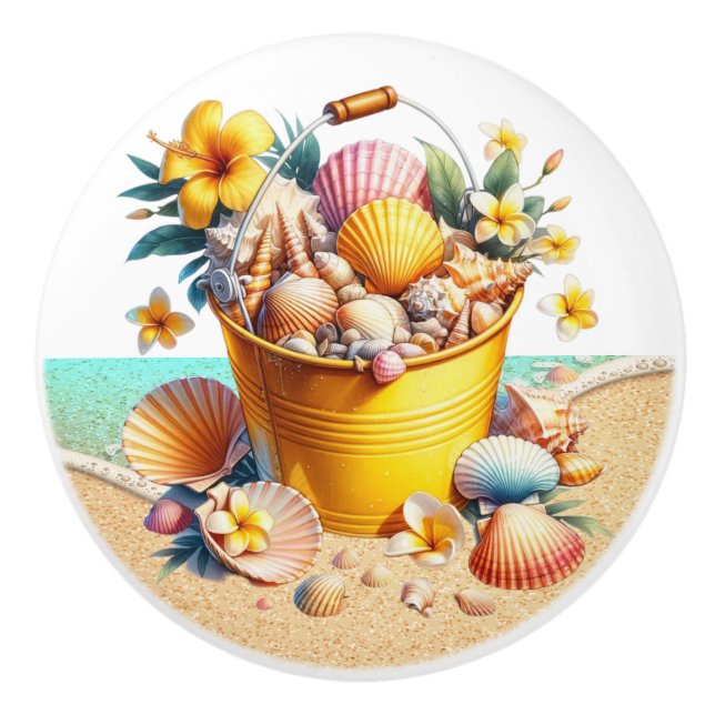 Beach Sea Shell Drawer Knobs - SRF (Front)