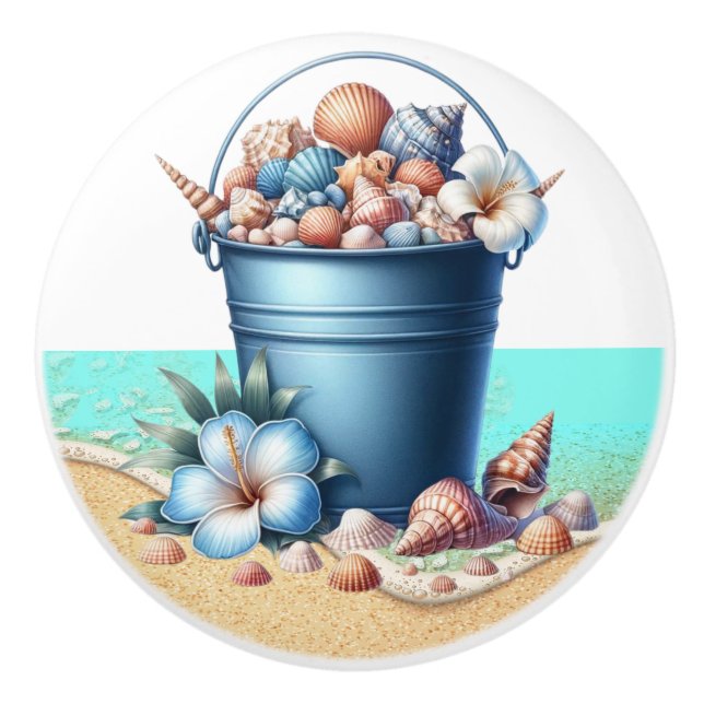 Beach Sea Shell Drawer Knobs - SRF (Front)