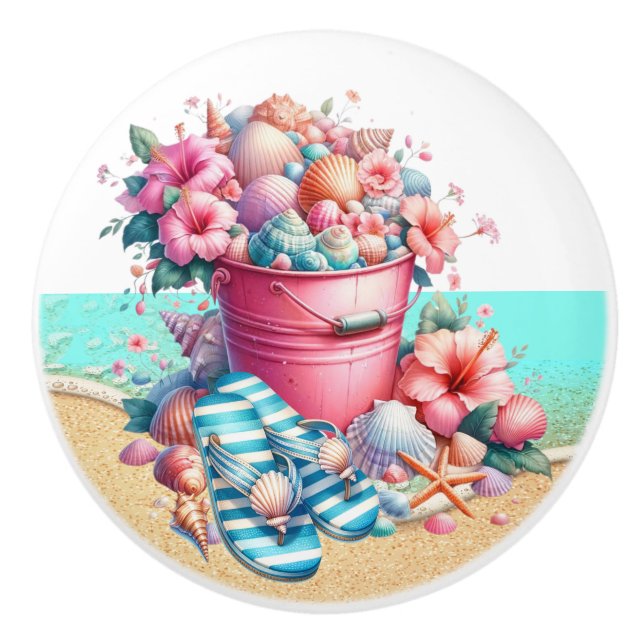 Beach Sea Shell Drawer Knobs - SRF (Front)