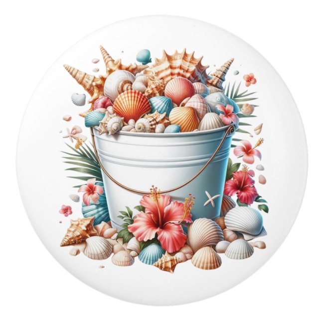 Beach Sea Shell Drawer Knobs - SRF (Front)