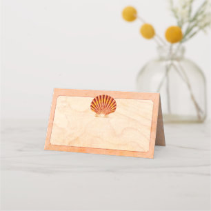 Beach Sea Shell Elegant Wedding Engagement Event Place Card