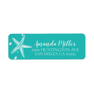 Beach sea Shells Return Address Label