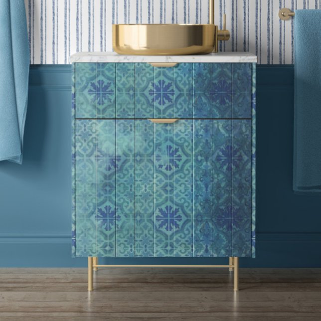 Beach Sea Shore Wood Navy Blue Tile Decoupage Tissue Paper (Creator Uploaded)