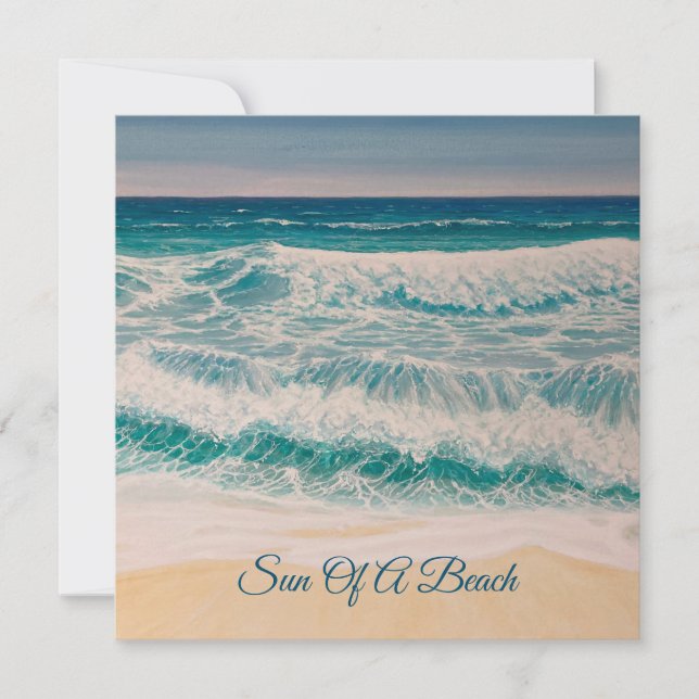 Beach Sea Surf Sun of a beach    Card (Front)