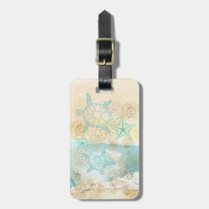 Beach Sea Turtles Luggage Tag