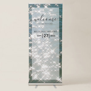 Beach Sea Water Sparkles Wedding Welcome Sign