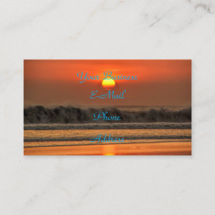 Beach Sea Wave Sunset Business Card