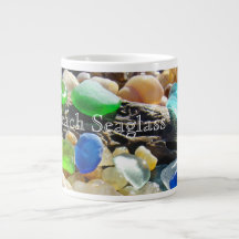 Beach Seaglass Jumbo Large Mugs Sea glass