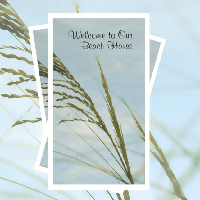 Beach Seagrass Blue and Green Customisable Napkin (Creator Uploaded)