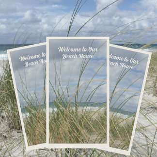 Beach Seagrass Photographic Coastal Customisable Napkin