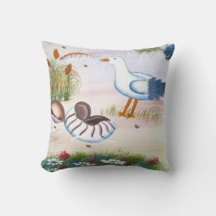 Beach Seagull Cushion