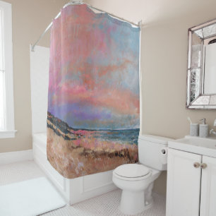 Beach Seascape Fine Art Beach Painting Shower Curtain