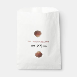 Beach Seashell Clams Wedding  Favour Bags