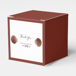 Beach Seashell Clams Wedding Favour Box