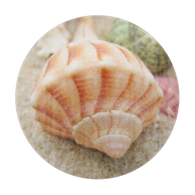 Beach Seashell Photo Coastal Cutting Board (Front)
