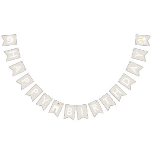 Beach Seashell Sandcastle Starfish Happy Birthday Bunting