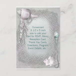 Beach Seashells Beach Wedding RSVP Invitation