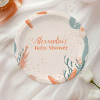 Beach Seashells Elegant Baby Shower