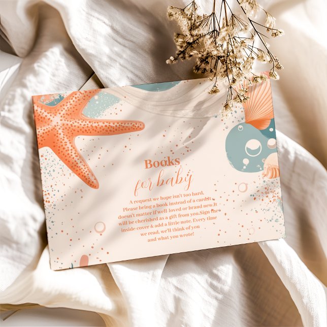 Beach Seashells Elegant Books for Baby Enclosure Card (Creator Uploaded)