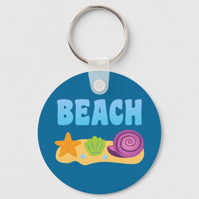 Beach Seashells Key Ring (Front)
