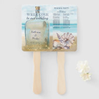 Beach Seashells Message in a Bottle Wedding Party