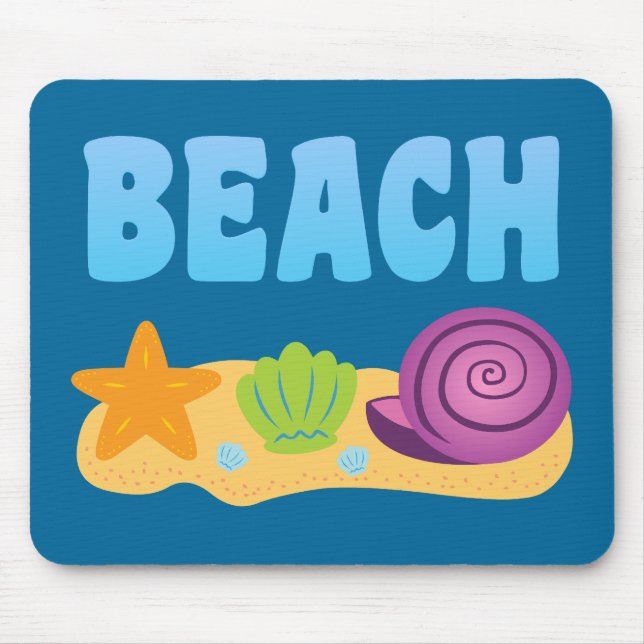 Beach Seashells Mouse Mat (Front)