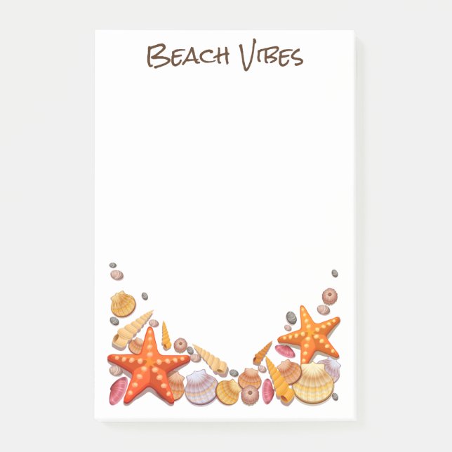 Beach Seashells Post-it Notes (Front)