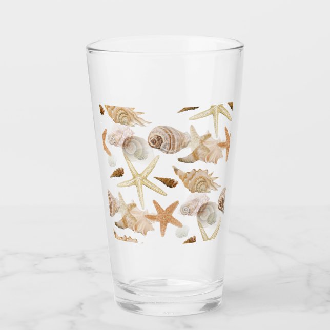 Beach Seashells Shells Ocean Seaside  Glass (Front)