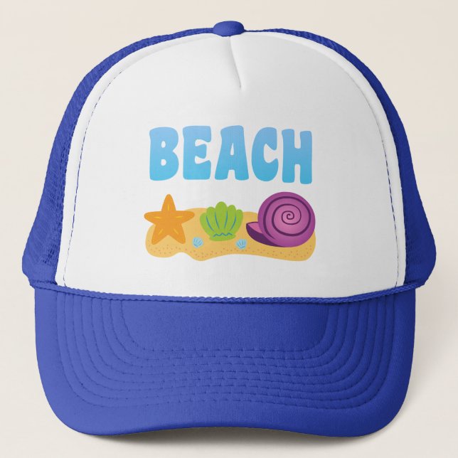 Beach Seashells Trucker Hat (Front)