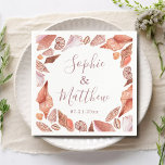 Beach Seashells Watercolor Coastal Chic Wedding Napkin<br><div class="desc">Beach Seashells Watercolor Coastal Chic Wedding Napkins features pretty seashells on a white background with your personalised names and date in the centre. Perfect for coastal and summer weddings. Personalise by editing the text in the text boxes. Designed for you by Evco Studio. View coordinating items at www.zazzle.com/store/evcostudio</div>