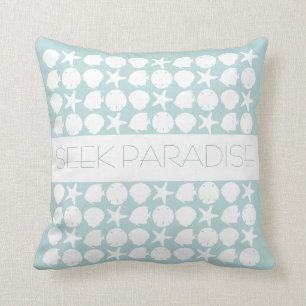 Beach Seaside Custom Pillow - CHOOSE YOUR COLOR