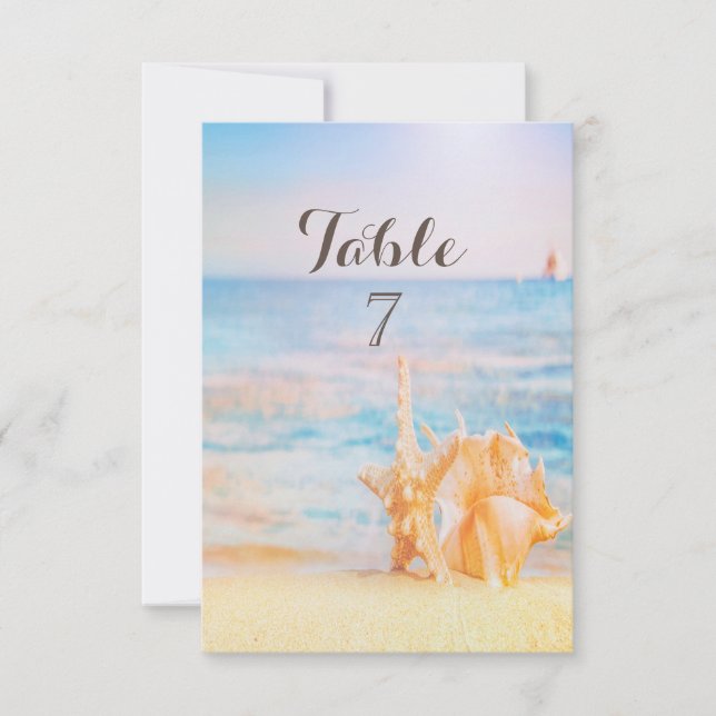  Beach,Seastar,Seashell  Invitation (Front)