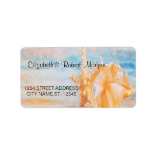  Beach,Seastar,Seashell  Label