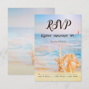 Beach, Seastar,Seashell RSVP Invitation