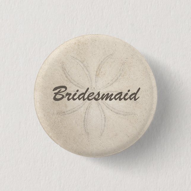 Beach Serenity Bridesmaid Button (Front)