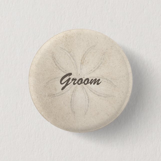 Beach Serenity Groom Button (Front)