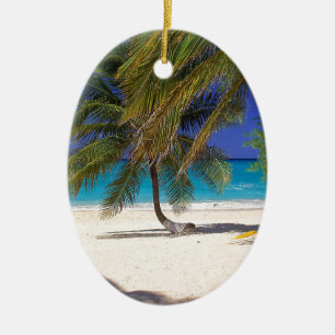 Beach Seven Mile Grand Cayman Ceramic Tree Decoration