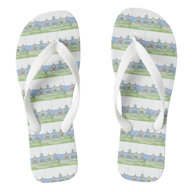 Beach Shack Flip Flops; Adult Flip Flops (Footbed)