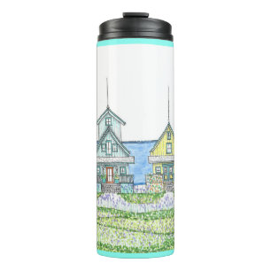 Beach Shack Life 1; Thermal Tumbler; Cyan Thermal Tumbler