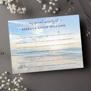 Beach Share A Memory Photo Funeral Postcard