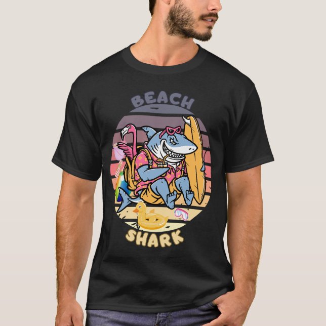 Beach Shark Adventures  T-Shirt (Front)