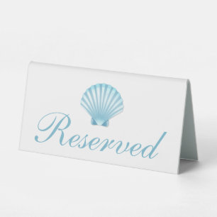 Beach Shell Blue Nautical Elegant Wedding Reserved