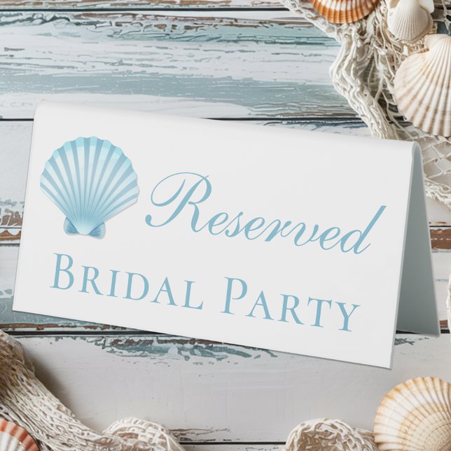 Beach Shell Blue Nautical Elegant Wedding Reserved (Creator Uploaded)