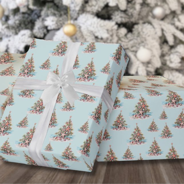 Beach Shell Christmas Tree Pattern Wrapping Paper (Beach Shell Christmas Tree Pattern Wrapping Paper)