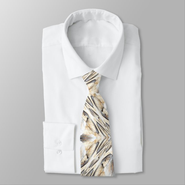 Beach Shell Colours Abstract Neck Tie  (Tied)