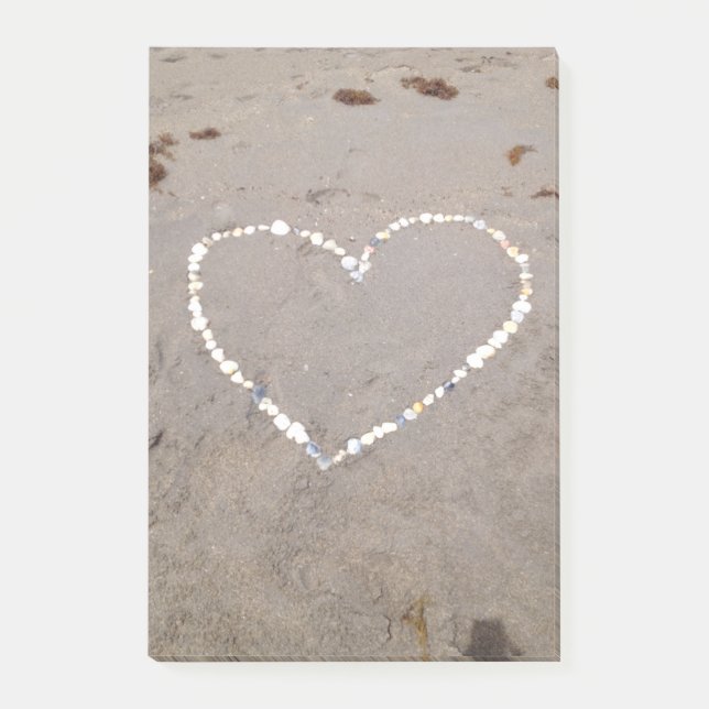 Beach Shell Heart Post-it Notes (Front)